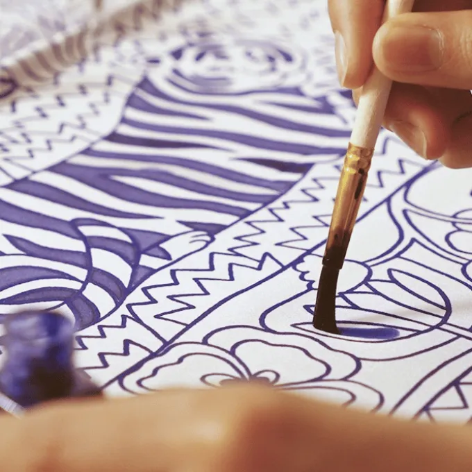 Atelier 10 - Silkemaling (tigre)