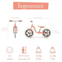 Balansesykkel Charlie LUX - Coral (2-5 år)