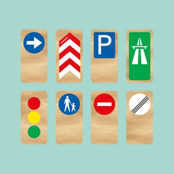 Bilbanetilbehør - Trafikkskilt, 8 stk.