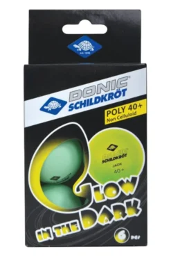 Bordtennisballer Poly 40+, Glow 6 stk. - Ø4 cm