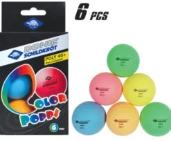 Bordtennisballer Poly 40+, 6 stk. - Ø 4 cm.
