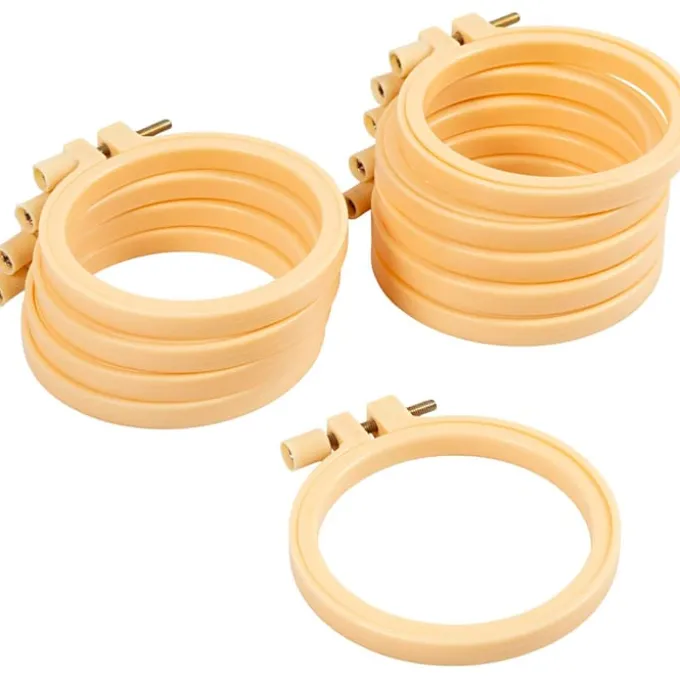 Broderinger av plast Ø9,5 cm - 10 stk.