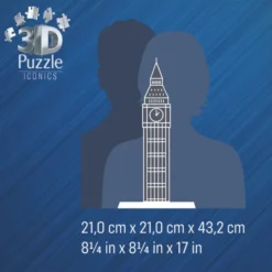 3D LED-puslespill med 216 brikker - Big Ben
