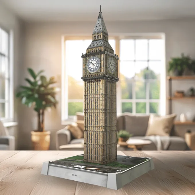 3D LED-puslespill med 216 brikker - Big Ben
