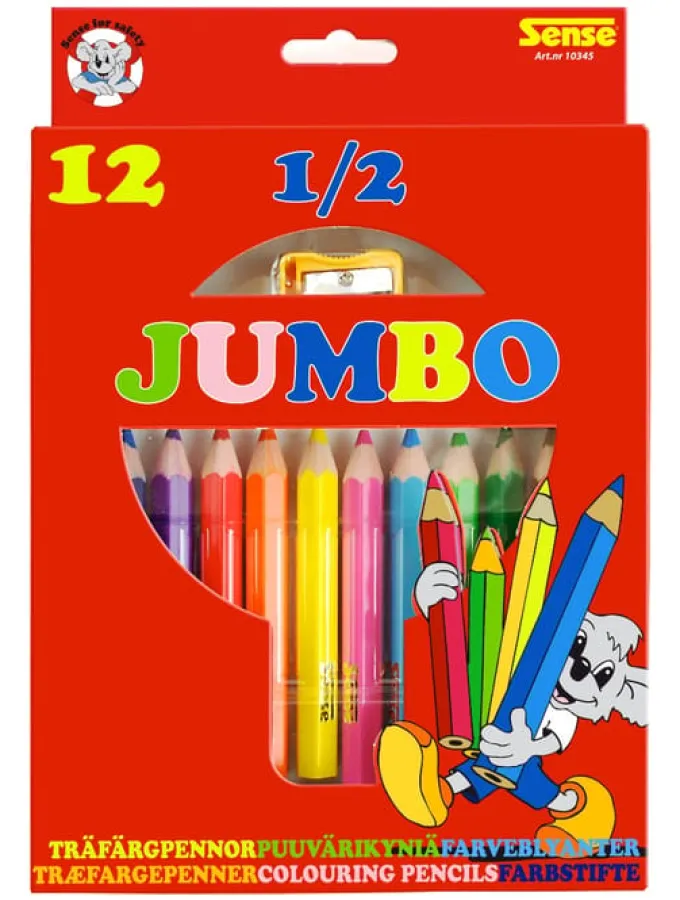 Fargeblyanter 1/2 Jumbo 12 stk.