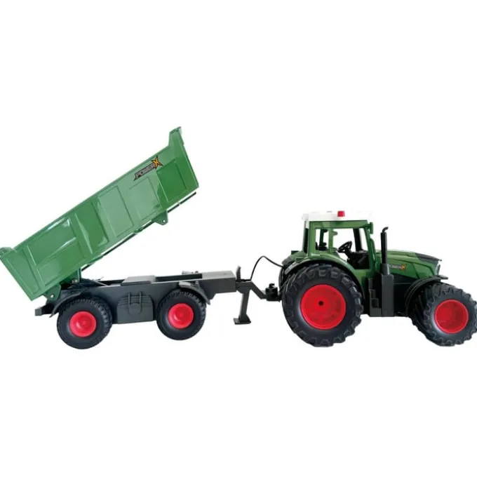 Fjernstyrt traktor med tilhenger