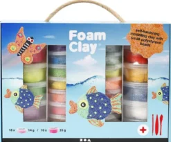 Foam Clay i gaveeske, 28 bøtter + verktøy