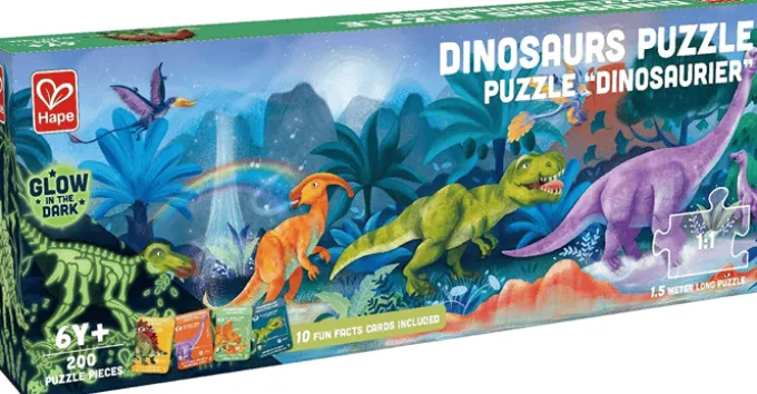 Gulvpuslespill m. 200 brikker - Dinosaurer