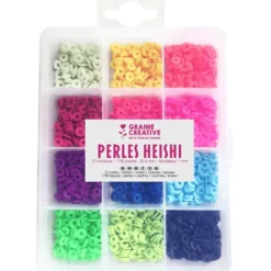 Heishi-perler – Fluorescerende, 1750 stk.