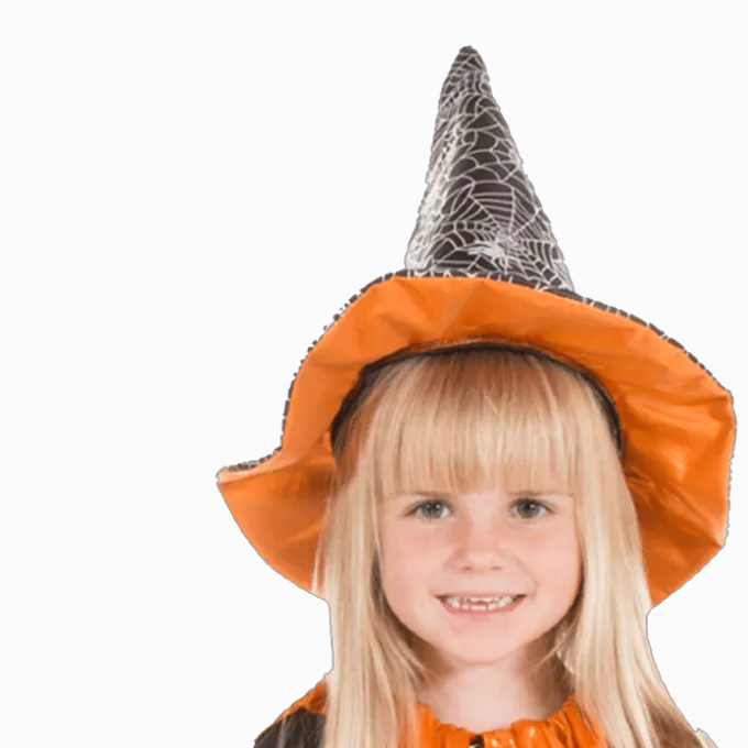 Heksekappe- og hatt, str. 3-7 år