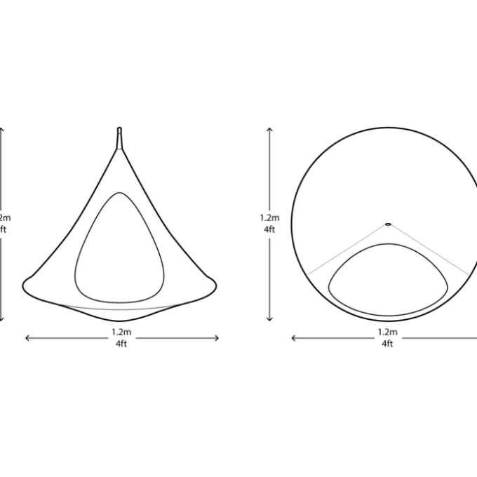 Hengehule Ø120 cm - Khaki