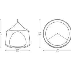 Hengehus Ø150 cm - Sand