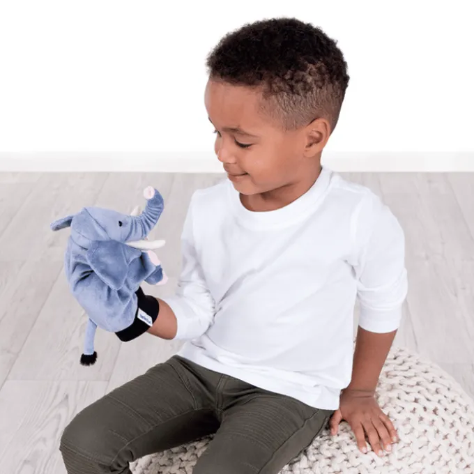 Hånddukke 29 cm – Elefant