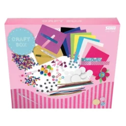 Hobbyboks med kreative materialer