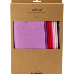 Hobbyfilt A4 - Lilla/rosa, 10 ark