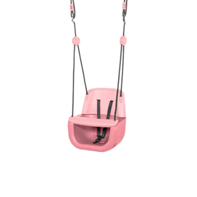 3-i-1 babyhuske - Rosa (svart tau)