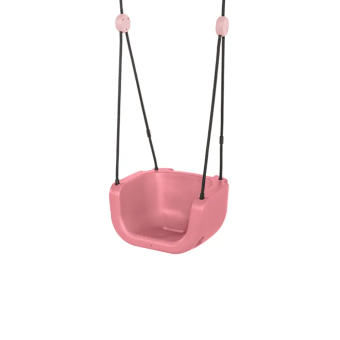 3-i-1 babyhuske - Rosa (svart tau)