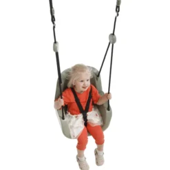 3-i-1 babyhuske - Salviegrøn (svart tau)
