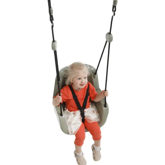 3-i-1 babyhuske - Salviegrøn (svart tau)