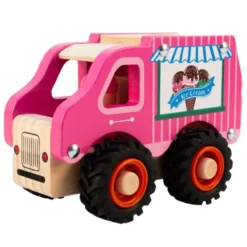 Isbil med gummihjul - H: 9 cm