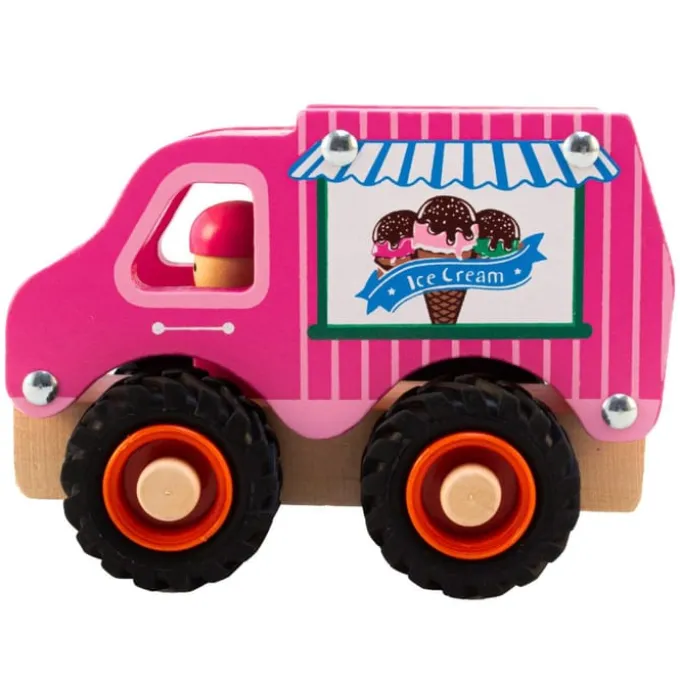 Isbil med gummihjul - H: 9 cm