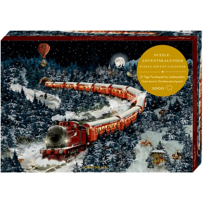 Julekalender puslespill - Juletoget, 1000 brikker