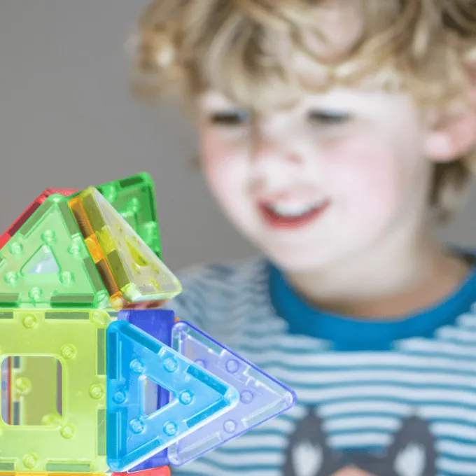KinderMag Polydron | Gjennomsiktig | 48 stk.
