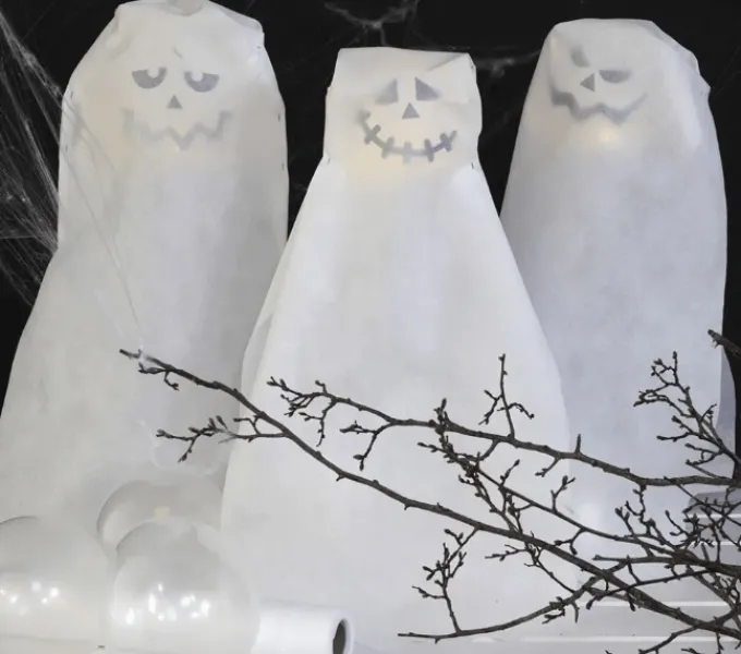 Klistremerker - Halloween, ansikter, 1 ark