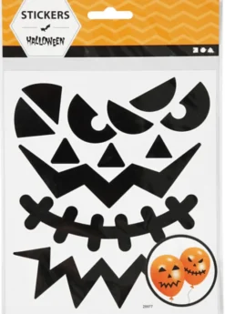 Klistremerker - Halloween, ansikter, 1 ark