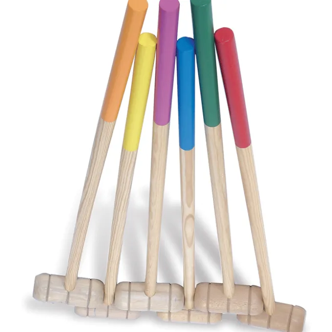 Krokketspill med 6 køller - L: 80 cm
