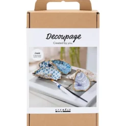 Lag decoupage østersskjell, 5 stk.