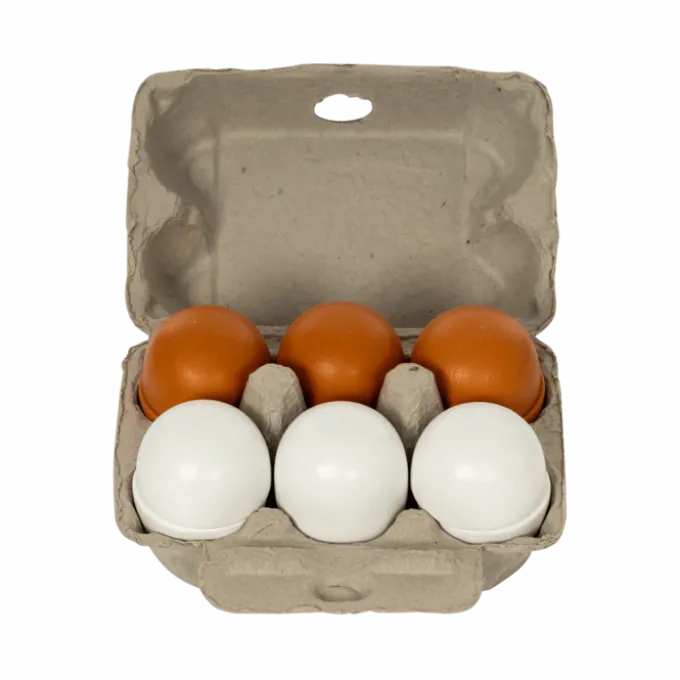 Lekemat - Egg i kartong, 6 stk.
