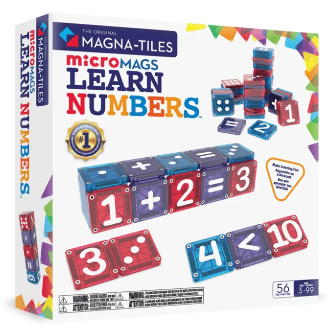 Magna-Tiles | microMAGS Learn Numbers, 56 stk.