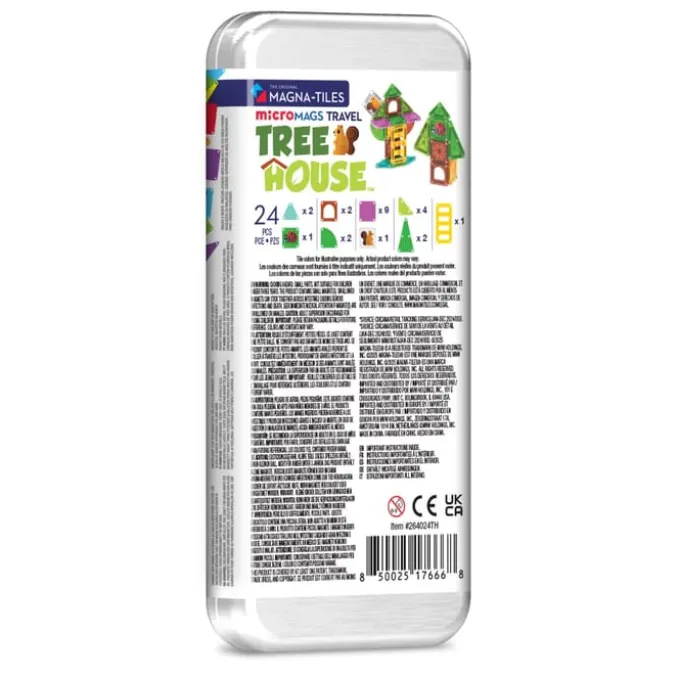 Magna-Tiles | microMAGS Trehytte, 24 stk.