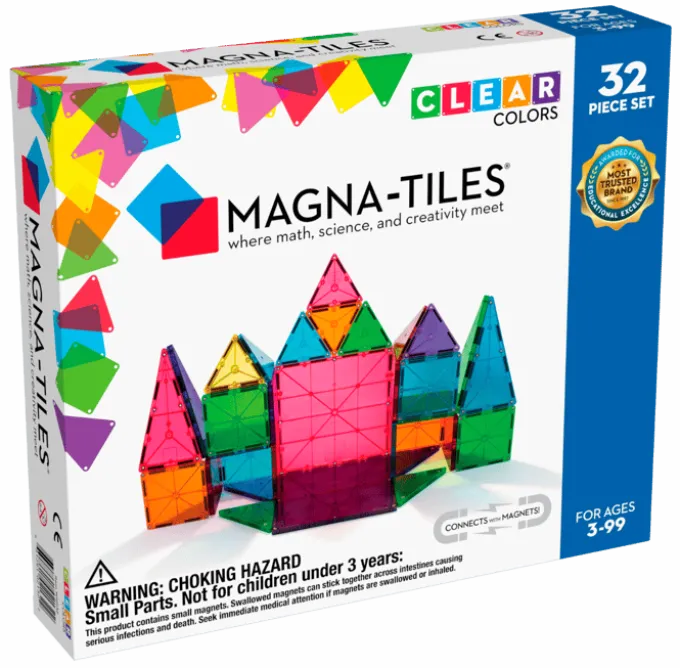 Magna-Tiles | Transparent 32 stk.