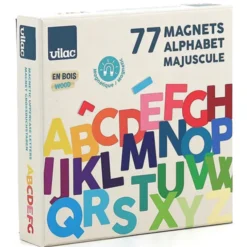 Magnetiske bokstaver i tre - store, 77 deler
