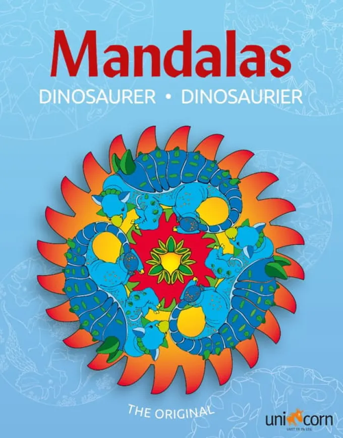 Mandalas malebok - Dinosaurer