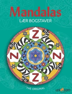 Mandalas malebok - Lær bokstaver