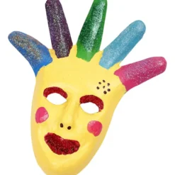 Masker i pappmasjé, 6 stk