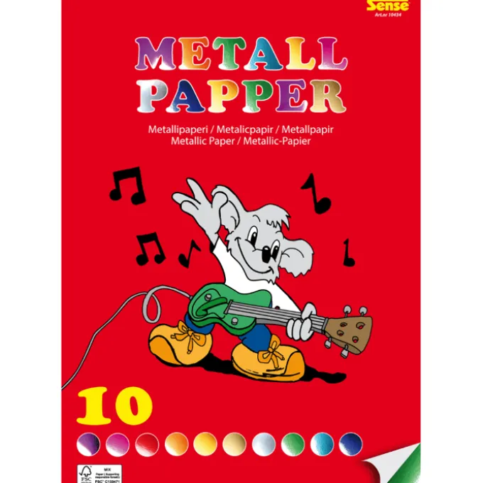 Metallpapir A4 - 10 ark