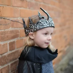 Middelalder krone - Sølv/sort