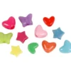 Plastperler - Figurmiks hjerter/stjerner, 65 gr.