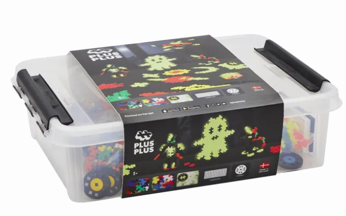 Plus-Plus Glow Mix inkl. kasse - 2.000 stk