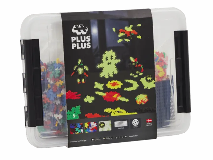 Plus-Plus Glow Mix inkl. kasse - 2.000 stk