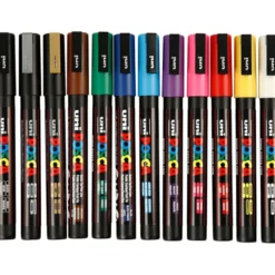 Posca tusjer PC-3M - Basisfarger, 12 stk.
