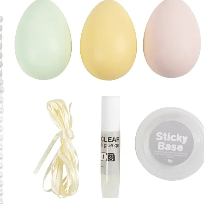 Påskepose - Dekorer pastellfargede egg, 3 stk.