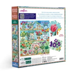 Puslespill 1000 brikker - Blomstrete skap