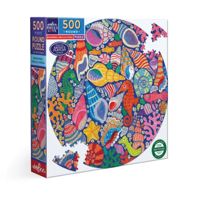 Puslespill 500 brikker - Sjøhest, skjell & korall