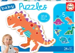 Puslespill m. dinosaurer - Fra 2 år