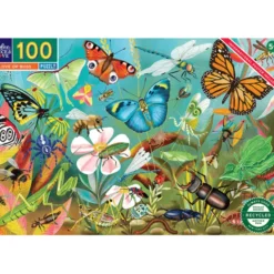 Puslespill med 100 brikker - Insekter
